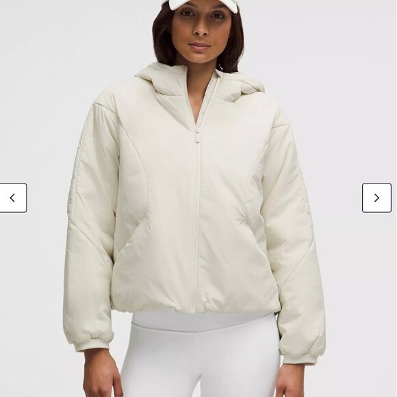 lululemon athletica Jackets & Blazers - Lululemon Water-Resistant Insulated Hooded Jacket SZL Bone